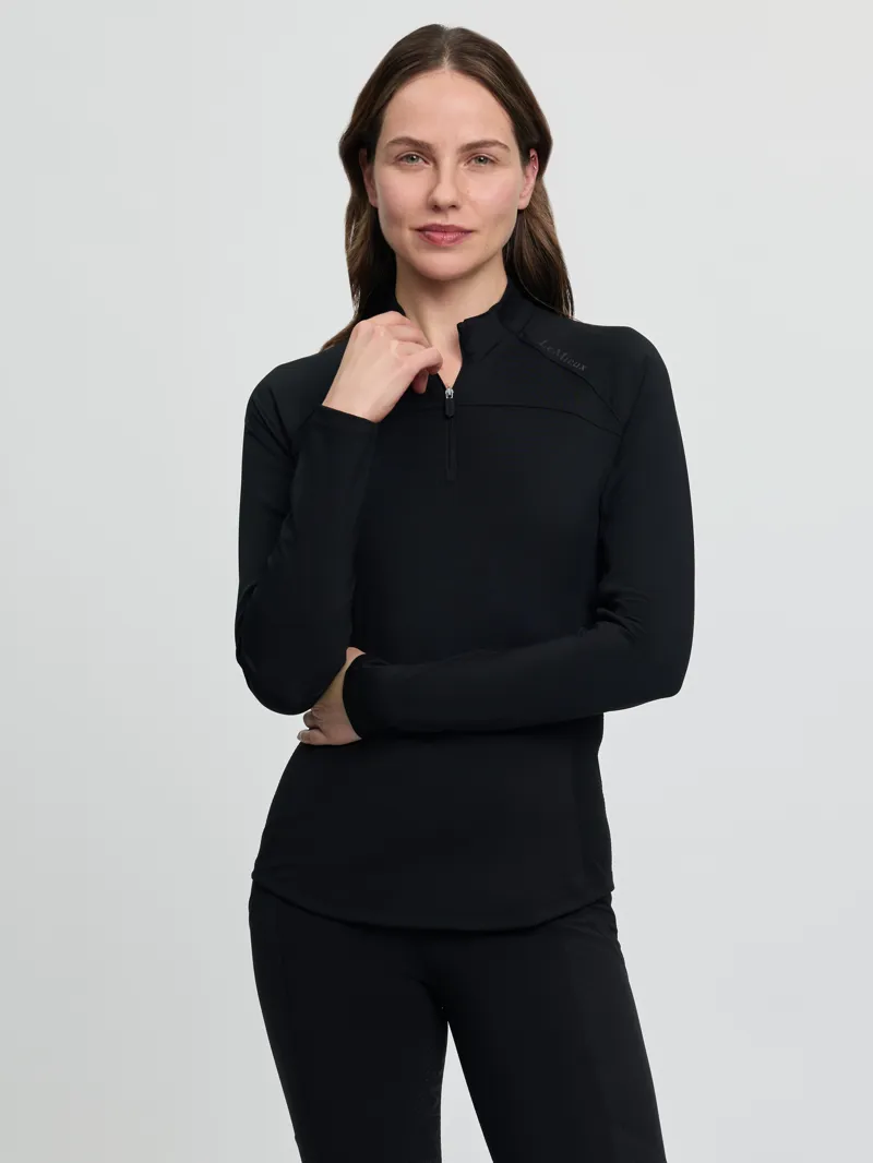 LeMieux Airflow Long Sleeve Base Layer in Black-1