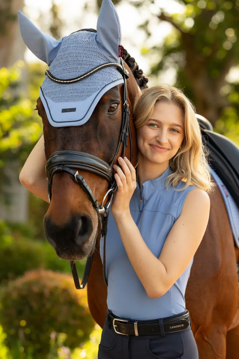 LeMieux Essence Fly Hood in Powder Blue-1