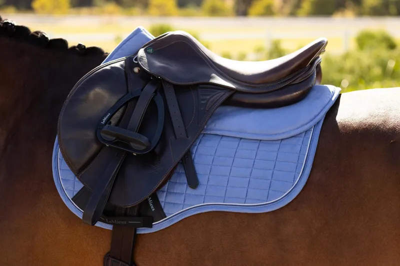 LeMieux Suede Half Pad in Powder Blue-1