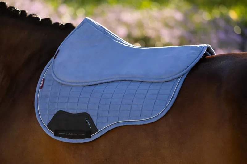 LeMieux Suede Half Pad in Powder Blue-2