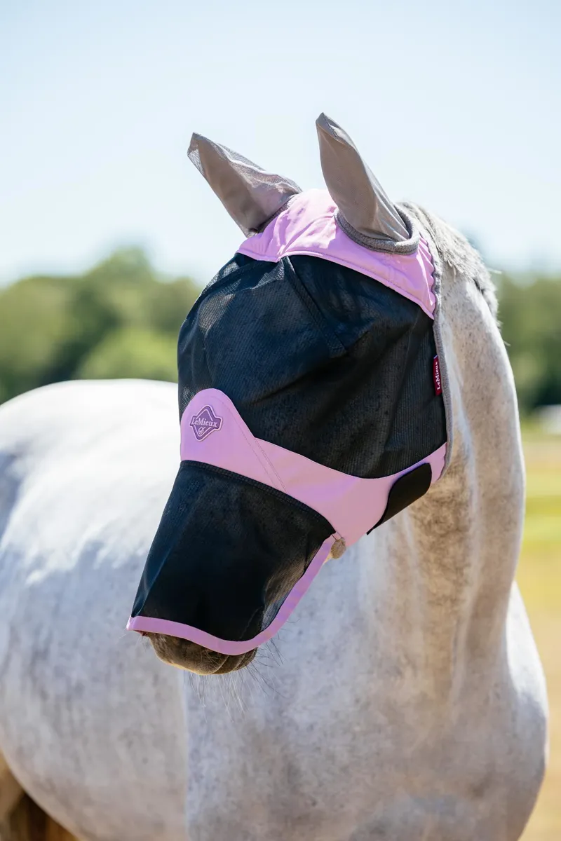  LeMieux Visor-Tek Full Fly Mask in Fondant-1