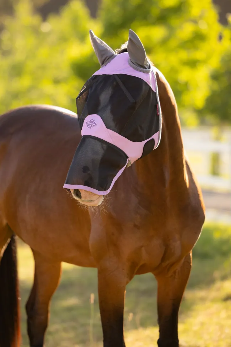  LeMieux Visor-Tek Full Fly Mask in Fondant-2