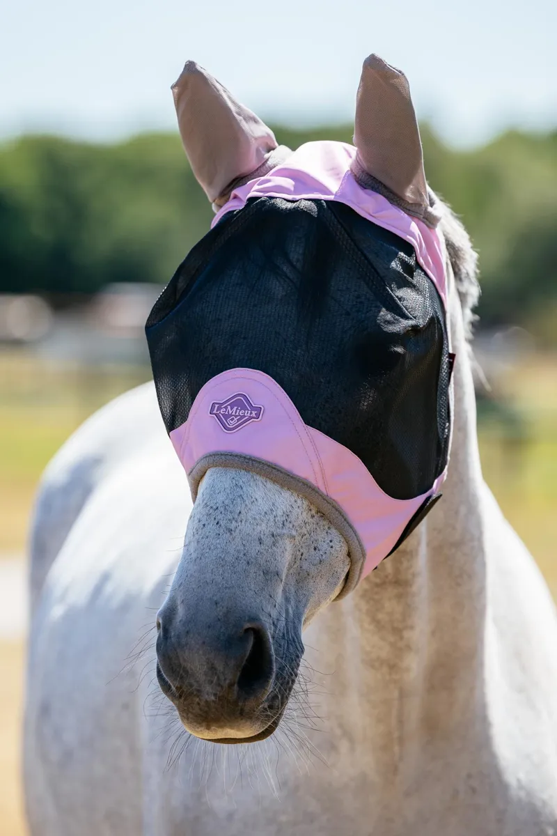 LeMieux Visor-Tek Half Fly Mask in Fondant-1
