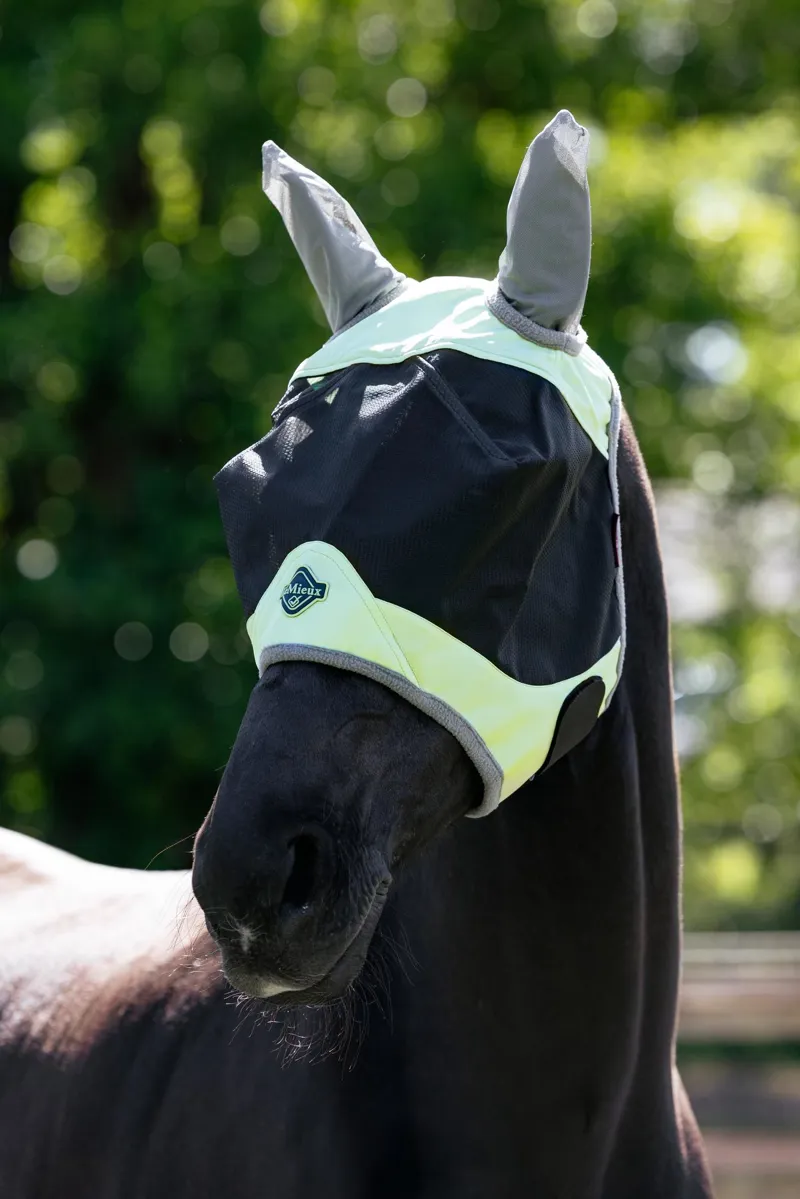LeMieux Visor-Tek Half Fly Mask in Macaron-1