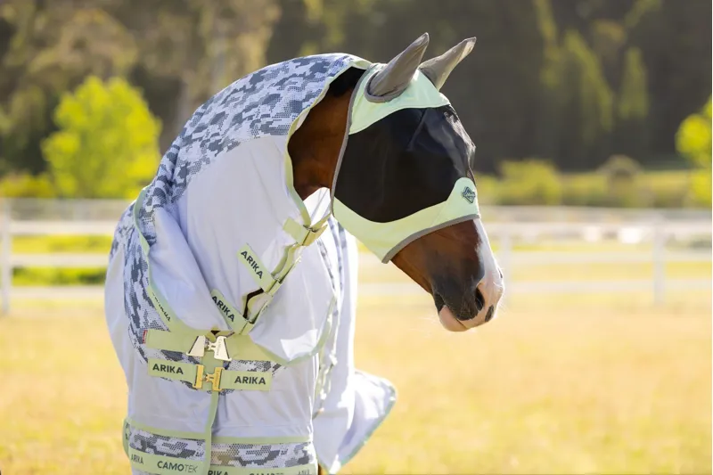 LeMieux Arika Camo-Tek Fly Rug in Macaron-1