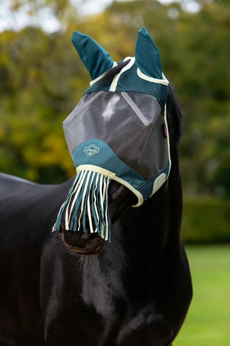 LeMieux Fringe Fly Mask in Jungle-1