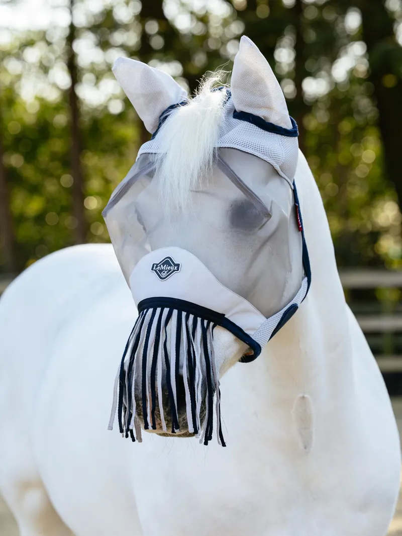  LeMieux Fringe Fly Mask in Navy-1