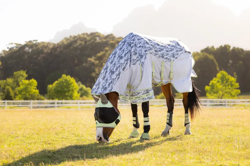 LeMieux Arika Camo-Tek Fly Rug in Macaron
