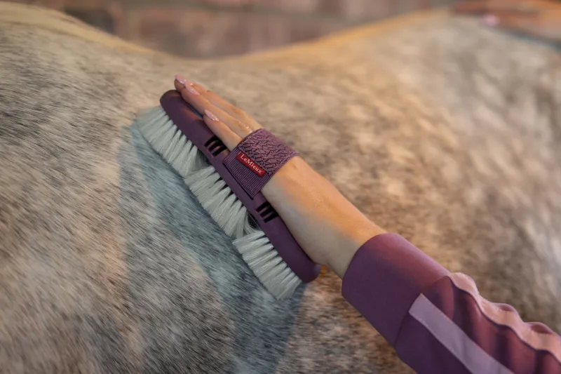 LeMieux Flexi Goat Hair Body Brush in Powder Blue-2