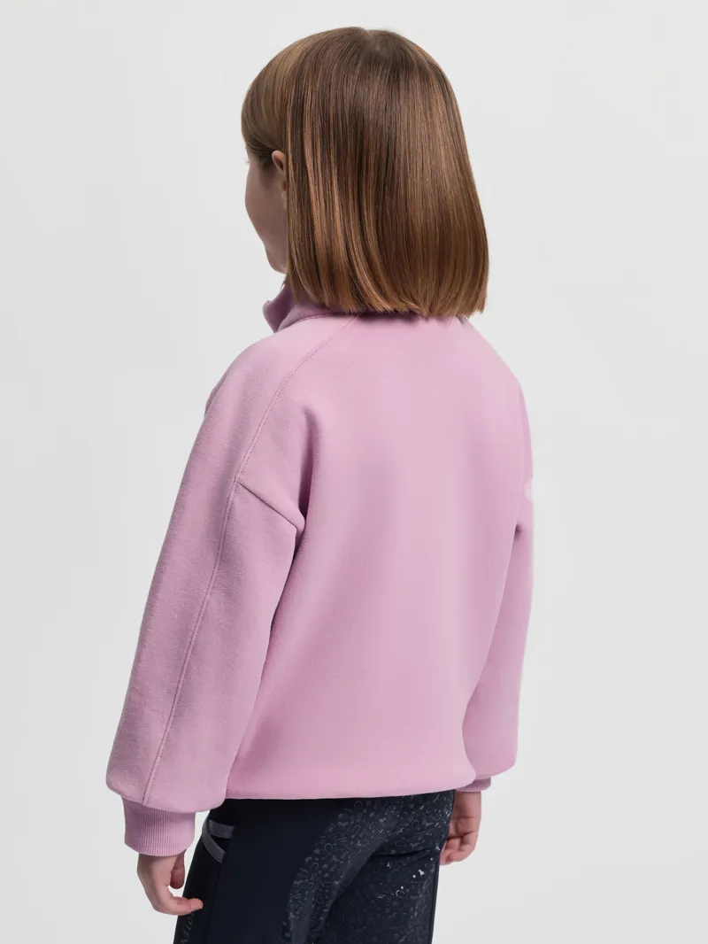 Le Mieux Mini Quinn Quarter Zip Sweat in Fondant-2