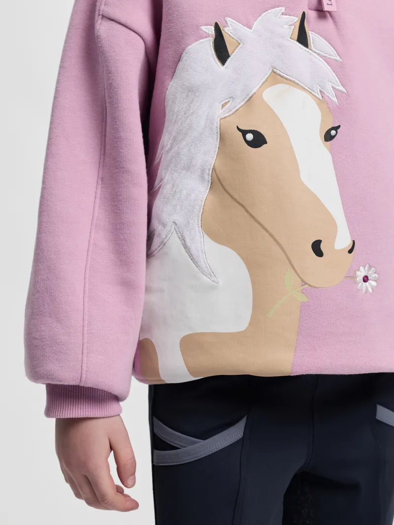 Le Mieux Mini Quinn Quarter Zip Sweat in Fondant-3