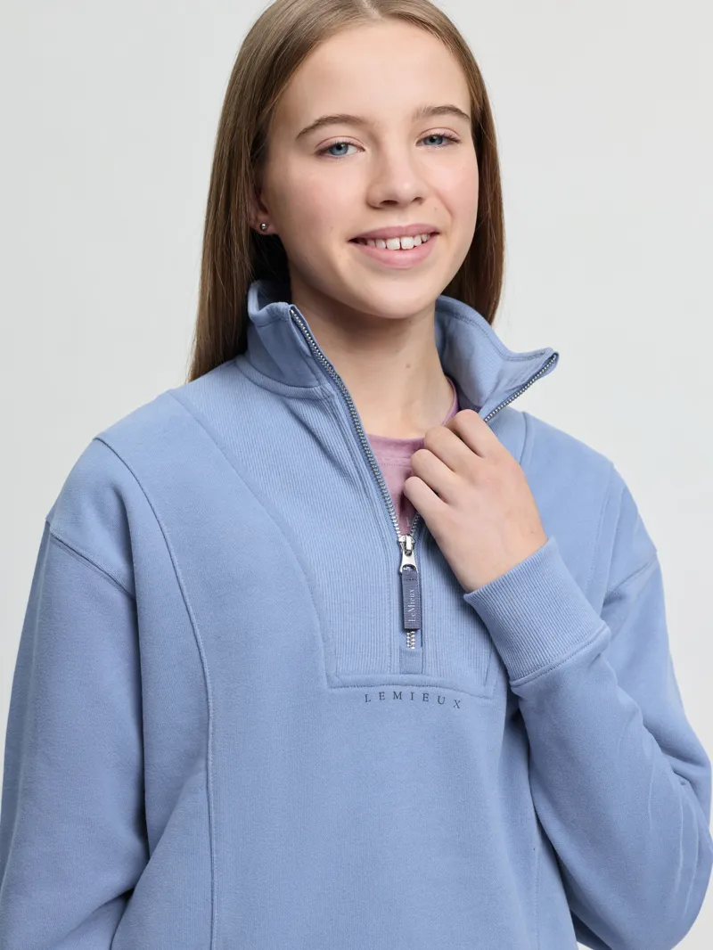 LeMieux Young Rider Vianne Quarter Zip in Powder Blue-4