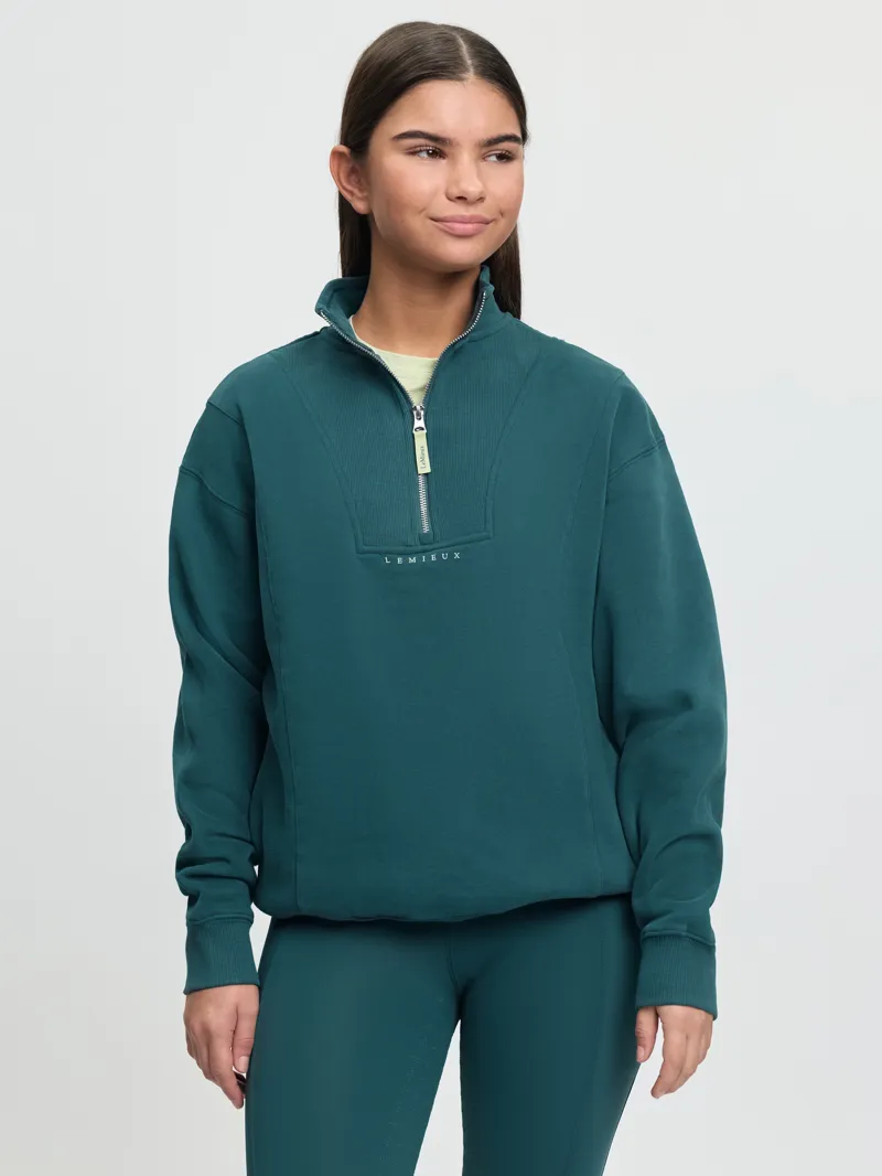 LeMieux Young Rider Vianne Quarter Zip in Jungle-2