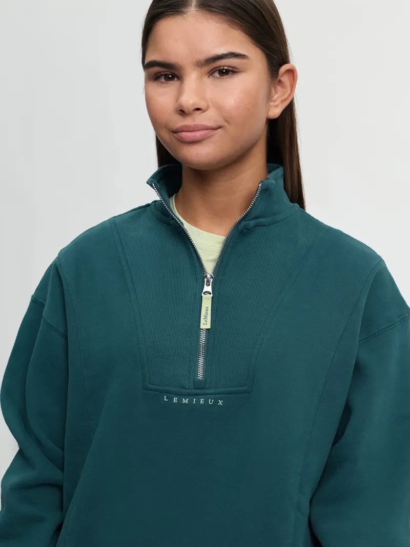LeMieux Young Rider Vianne Quarter Zip in Jungle-5