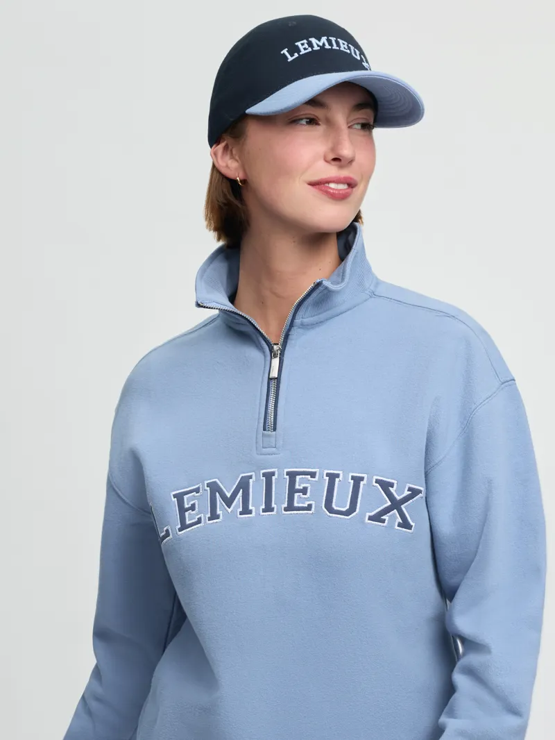 LeMieux Kelsie Quarter Neck Sweat in Powder Blue-5