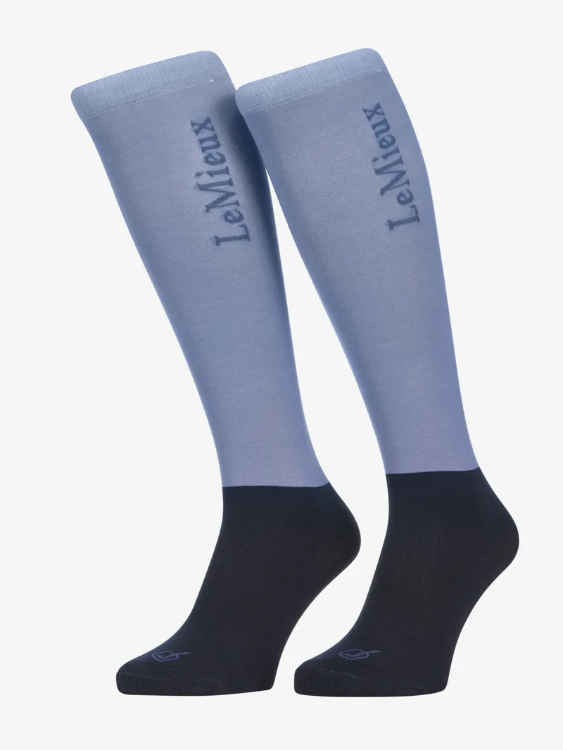 LeMieux Competition Socks 2-Pack in Powder Blue-2