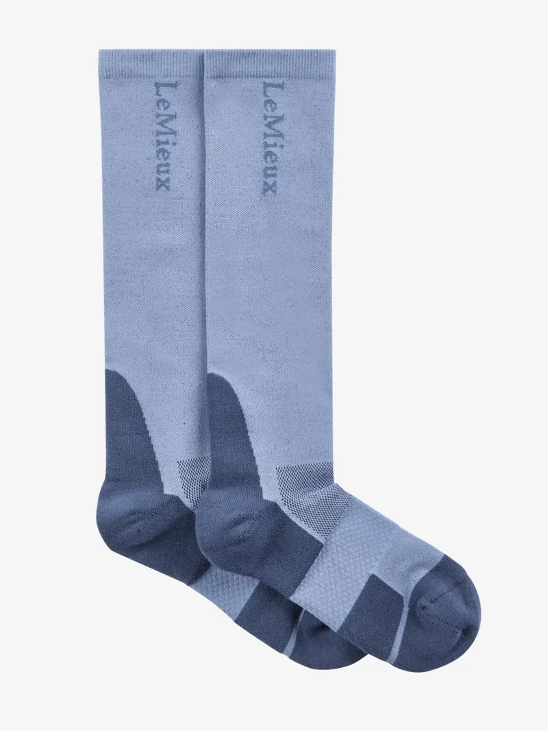 LeMieux Performance Socks in Powder Blue-1