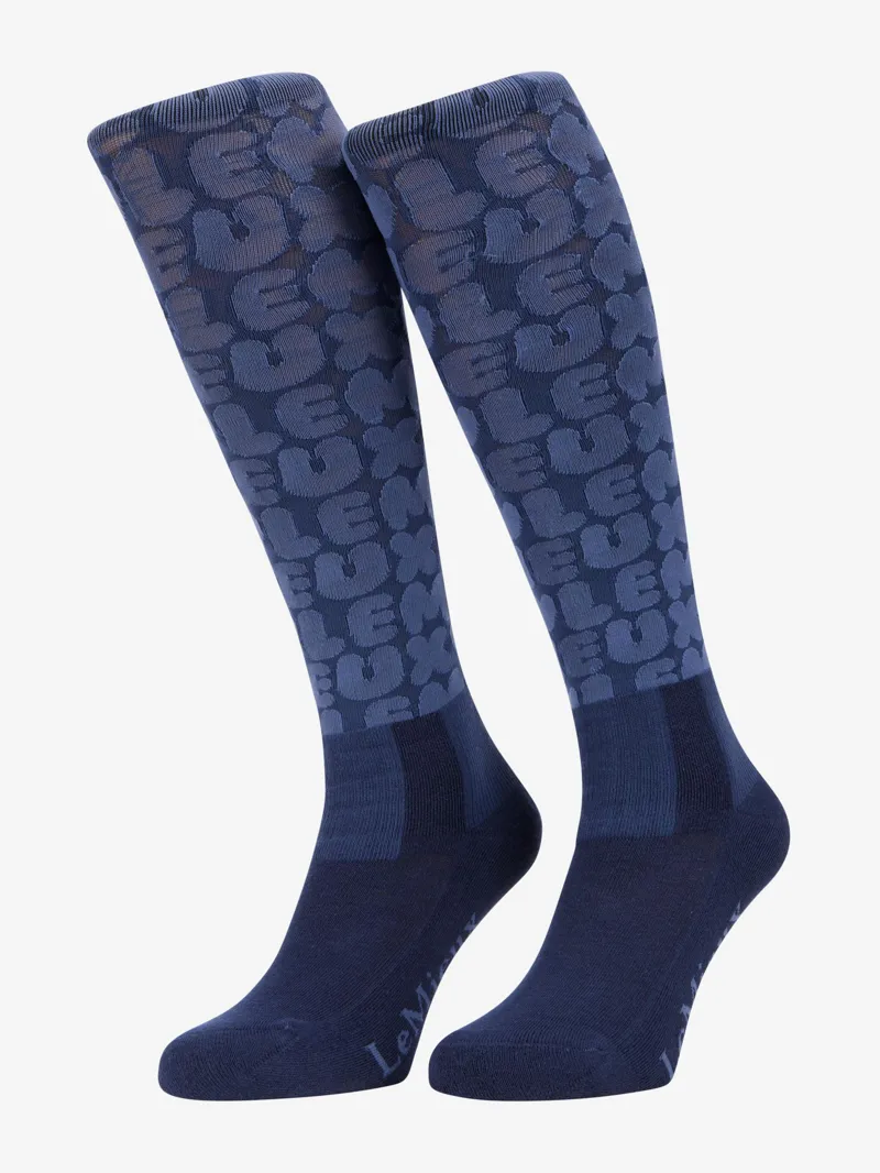 LeMieux Bubble Font Footsie Socks in Shadow