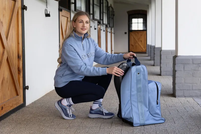 LeMieux Boot and Hat Bag in Powder Blue-2