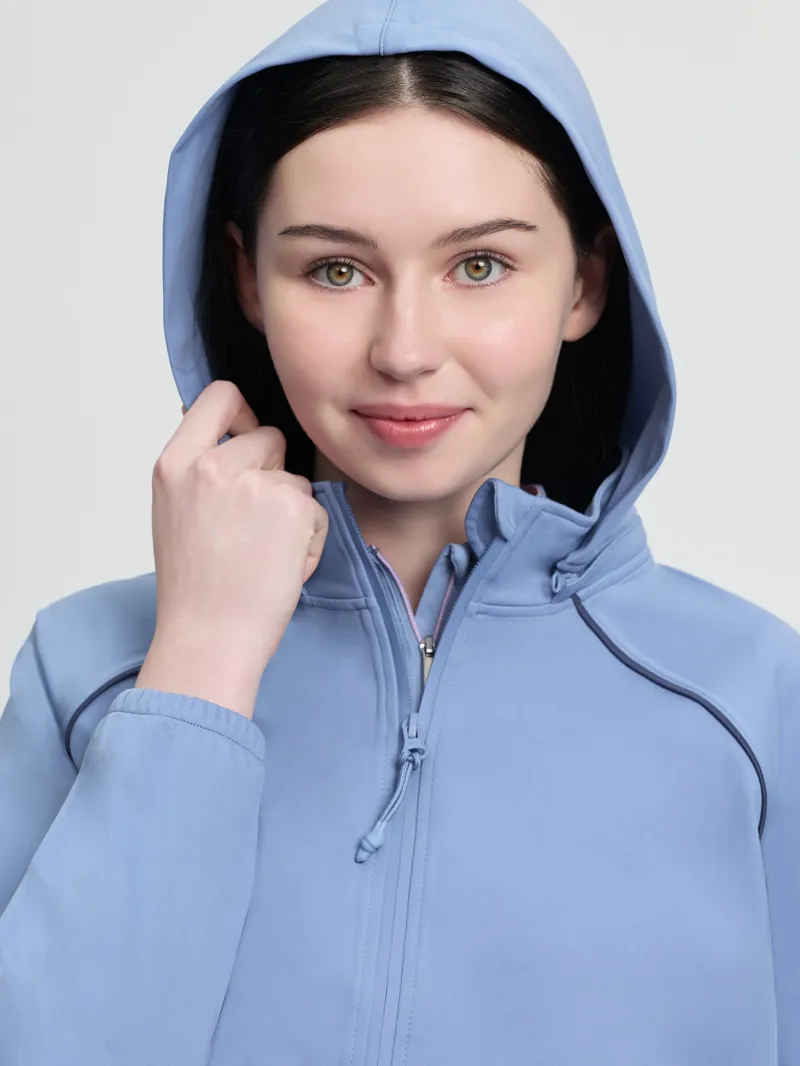 LeMieux Young Rider Paige Quarter Zip Waterproof Jacket in Powder Blue-2