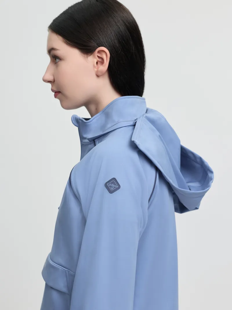 LeMieux Young Rider Paige Quarter Zip Waterproof Jacket in Powder Blue-3