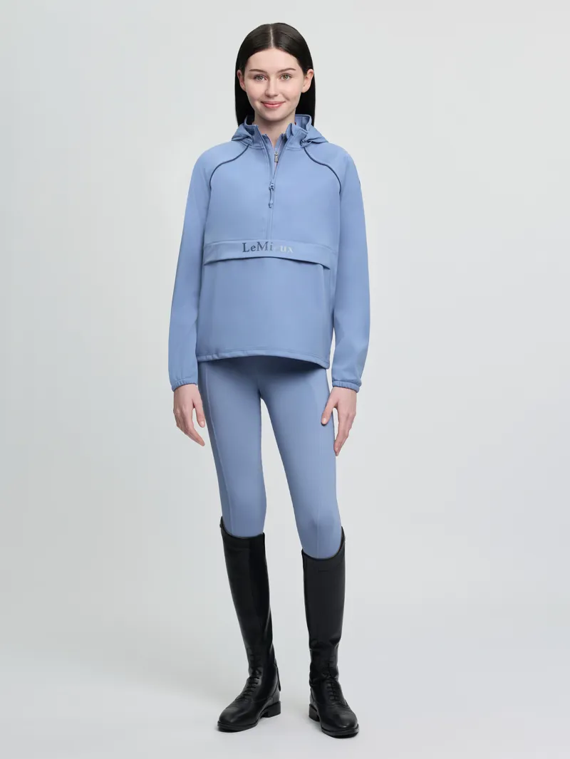 LeMieux Young Rider Paige Quarter Zip Waterproof Jacket in Powder Blue-5