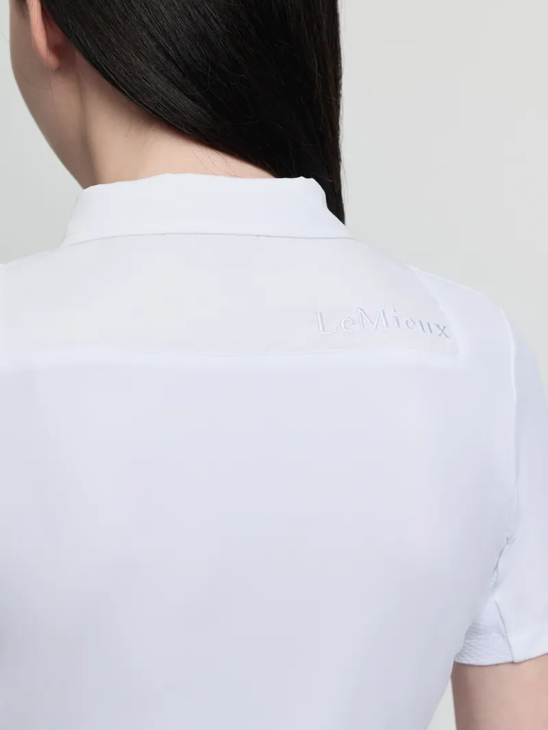 LeMieux Junior Short Sleeve Primrose Show Shirt in White-2