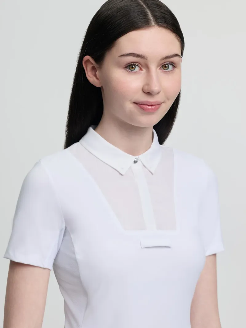 LeMieux Junior Short Sleeve Primrose Show Shirt in White-4