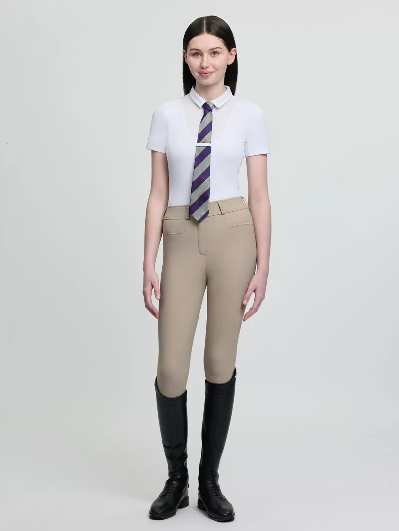 LeMieux Junior Short Sleeve Primrose Show Shirt in White-5