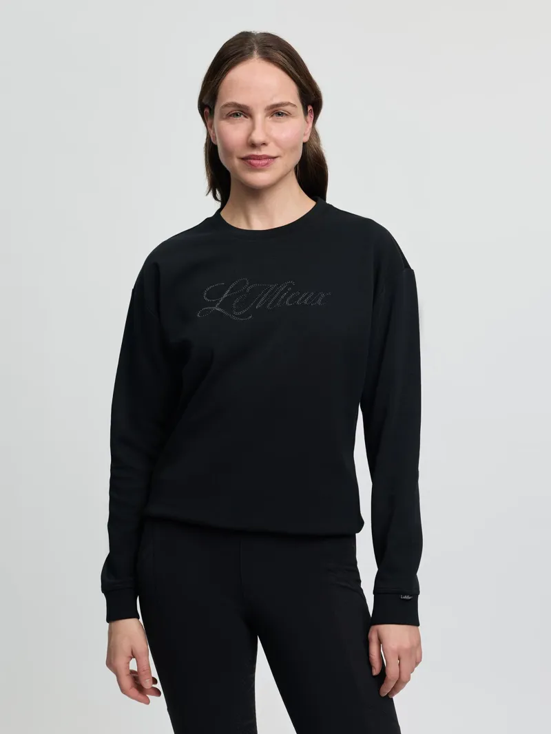 LeMieux Christina Crew Sweat in Black-1