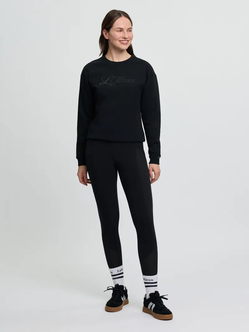 LeMieux Christina Crew Sweat in Black-4