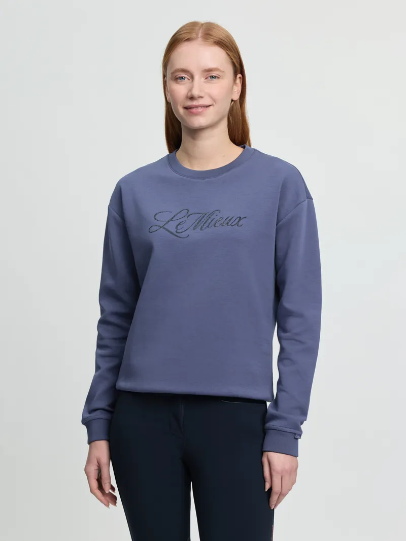 LeMieux Christina Crew Sweat in Shadow-1