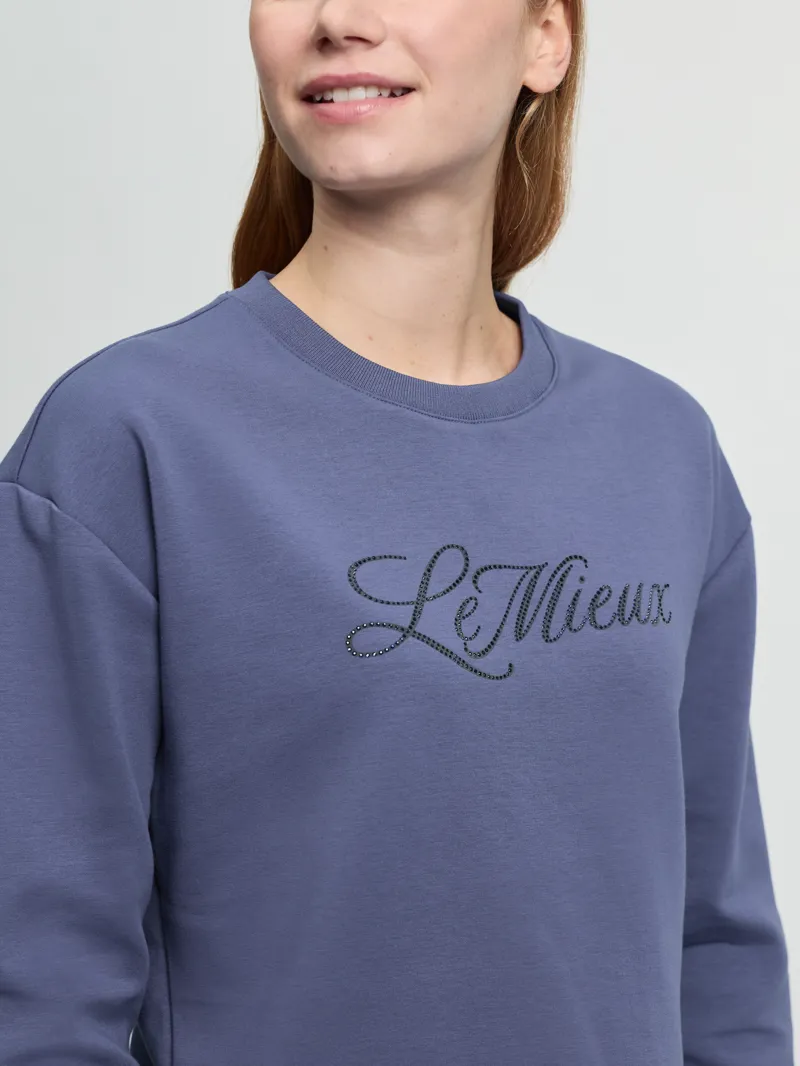 LeMieux Christina Crew Sweat in Shadow-4