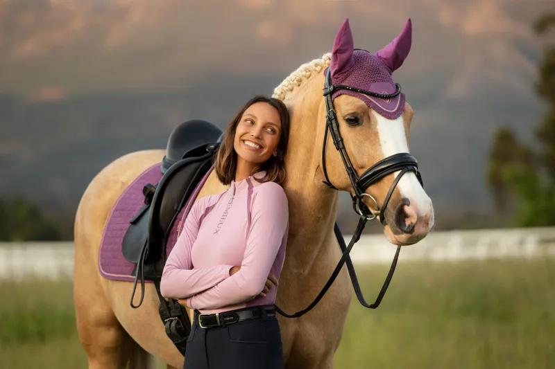 LeMieux Philippa Mesh Long Sleeve Base Layer in Fondant -2