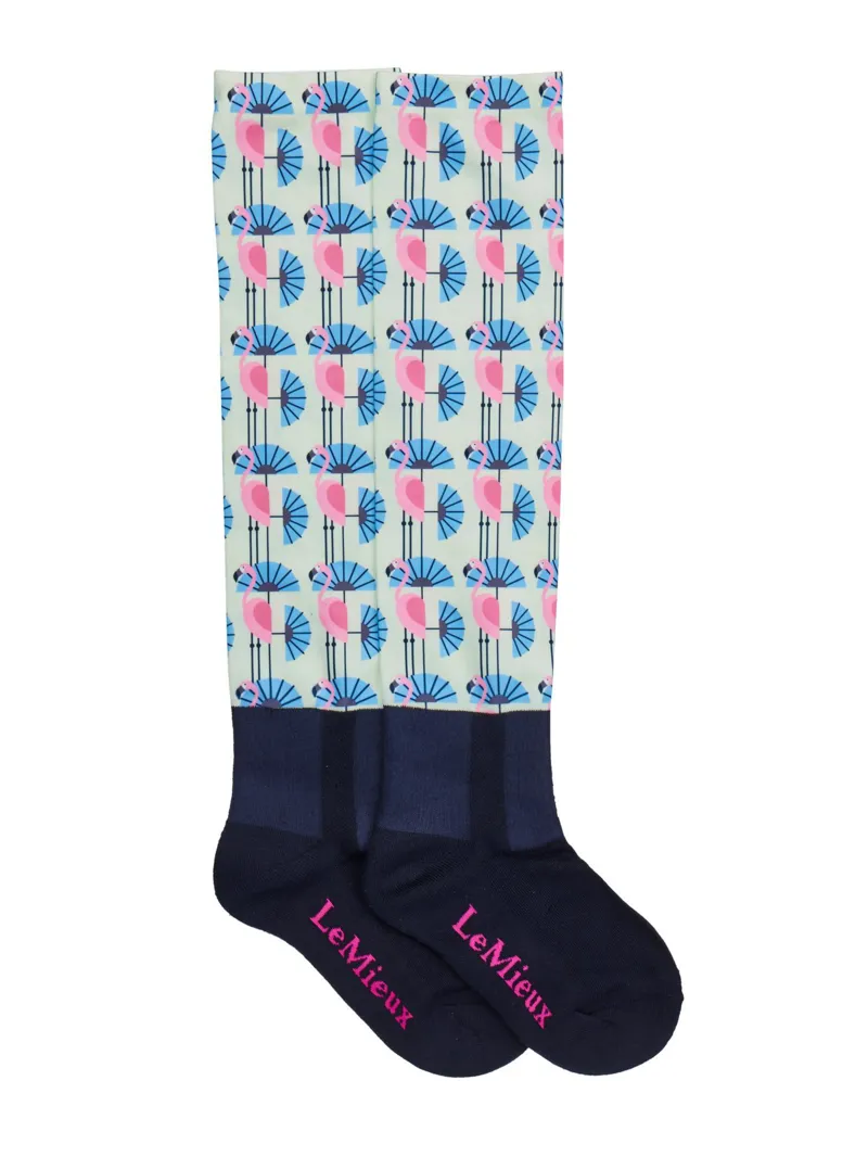 LeMieux Flamingo Footsie Socks -2