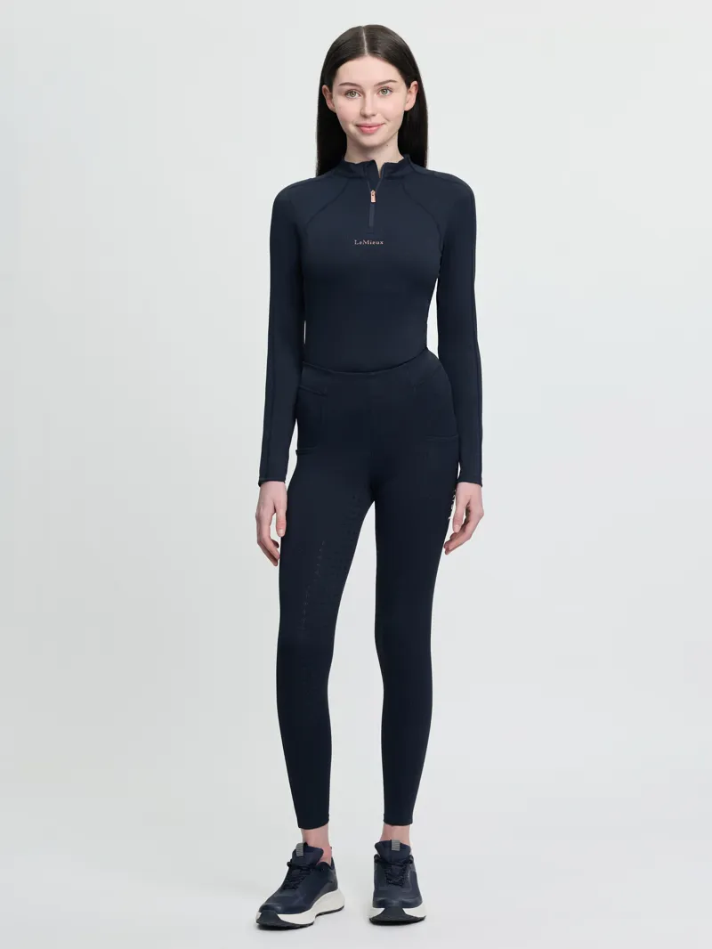 LeMieux Young Rider Sparkle Orla Pull On Breeches in Navy-4