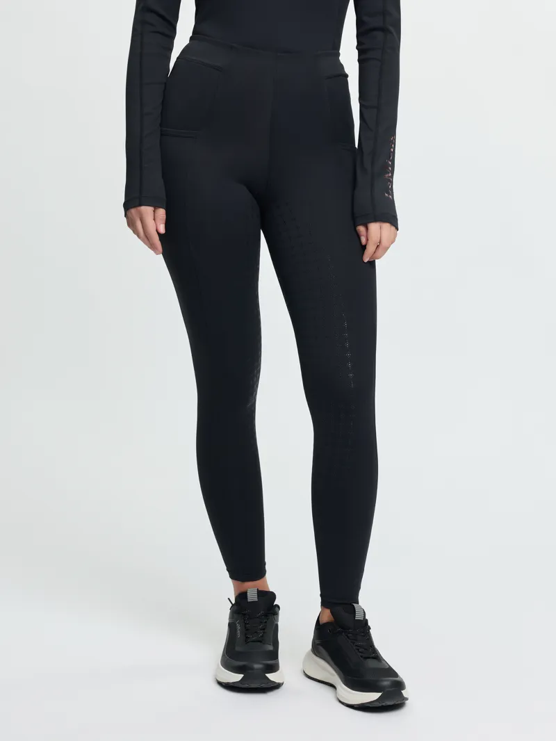 LeMieux Young Rider Sparkle Orla Pull On Breeches Black-1