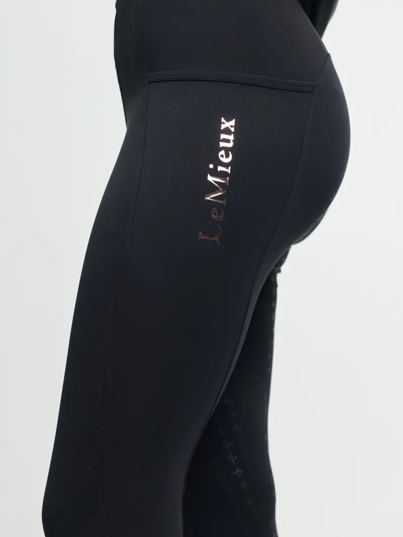 LeMieux Young Rider Sparkle Orla Pull On Breeches Black-3