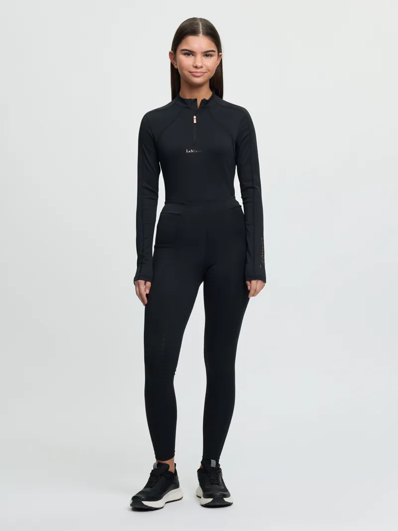 LeMieux Young Rider Sparkle Orla Pull On Breeches Black-4
