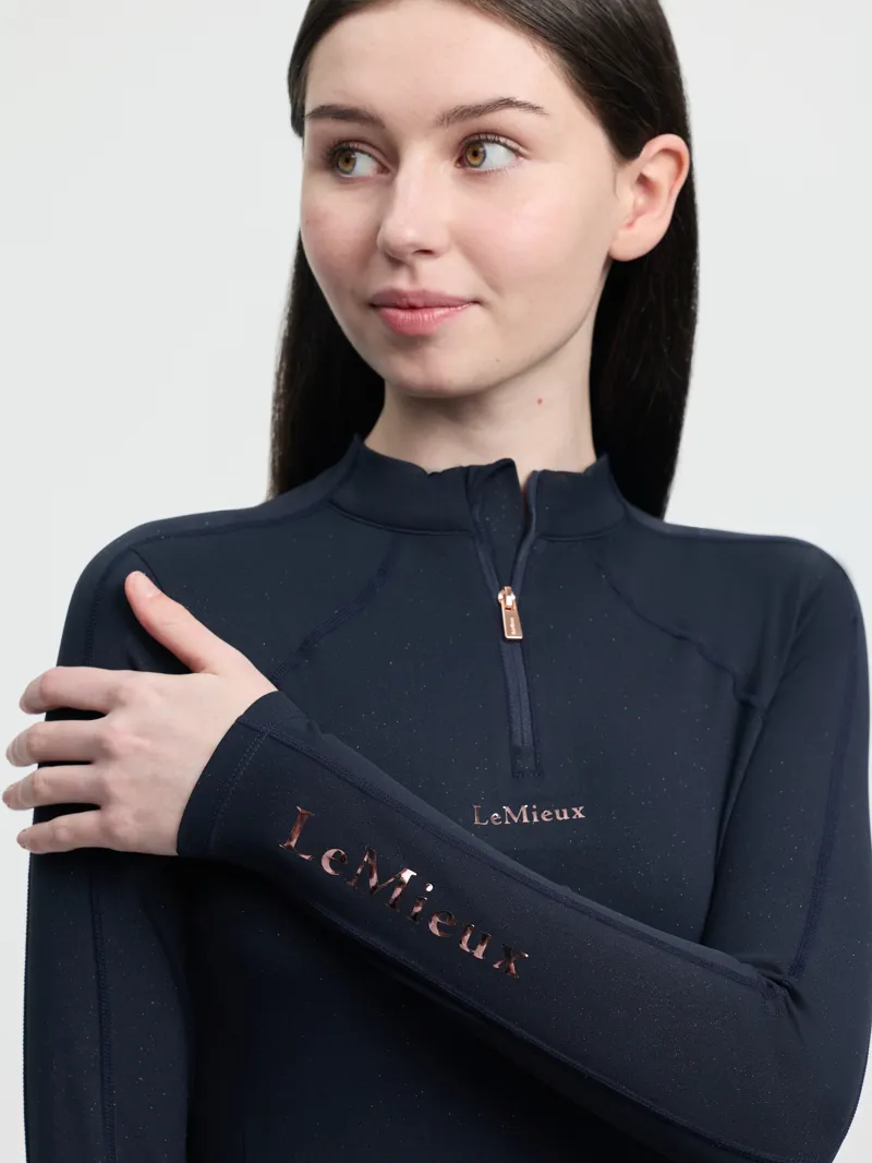 LeMieux Young Rider Sparkle Base Layer in Navy-5