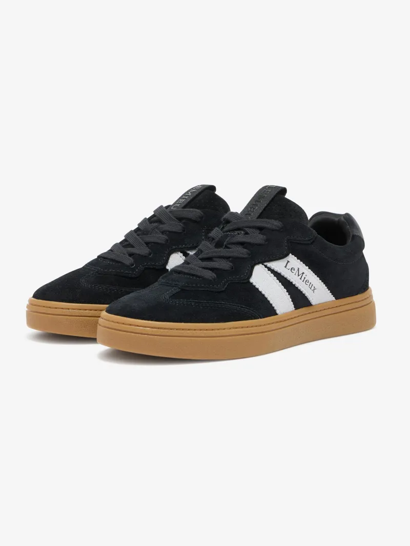 LeMieux Stockbridge Suede Lifestyle Trainers in Black-4