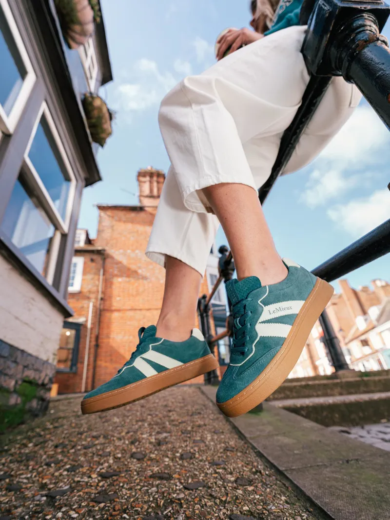 LeMieux Stockbridge Suede Lifestyle Trainers in Jungle-4