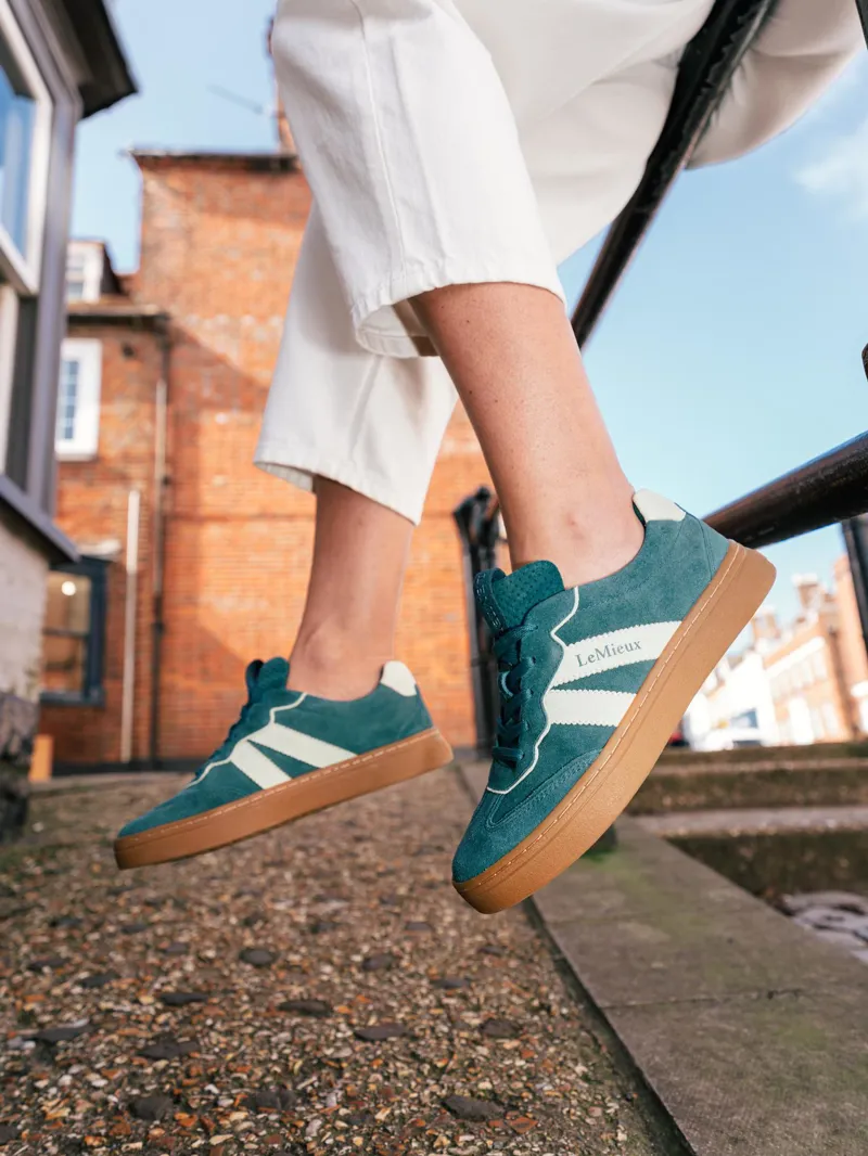 LeMieux Stockbridge Suede Lifestyle Trainers in Jungle-5