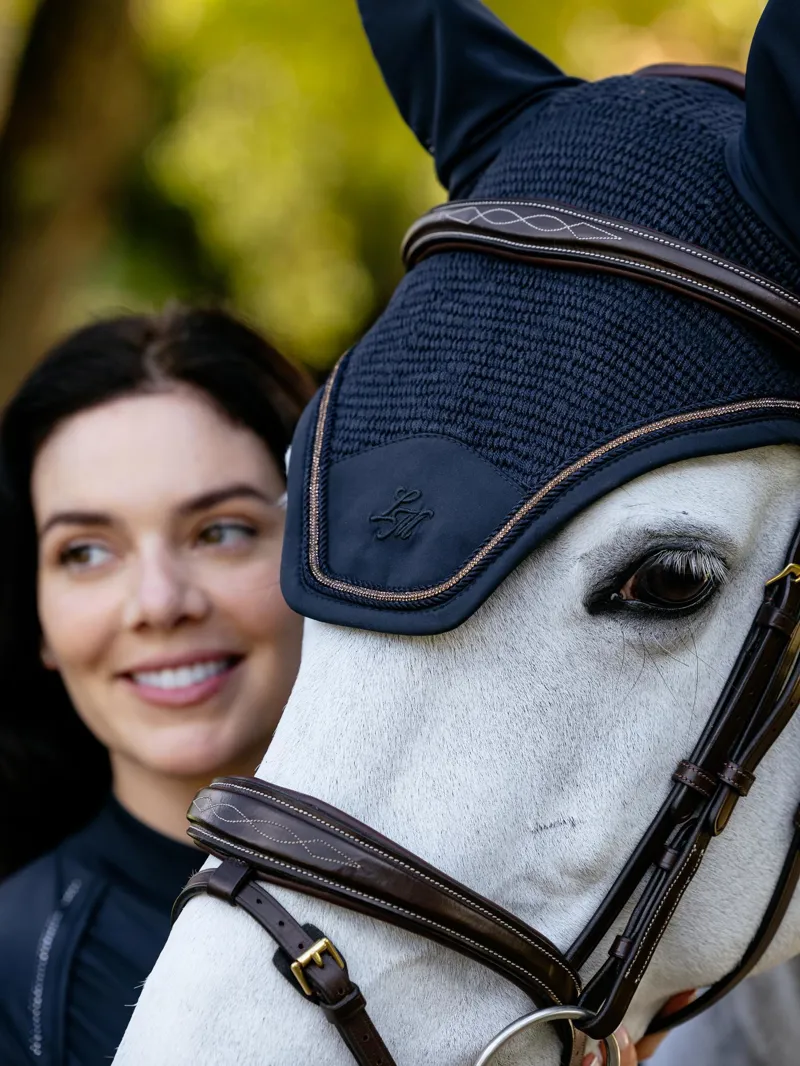  LeMieux Brilliance Fly Hood Navy-2