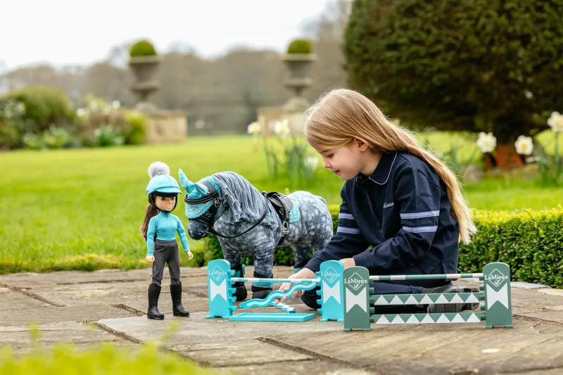 LeMieux Toy Pony Jump Set Azure/Sage/White
