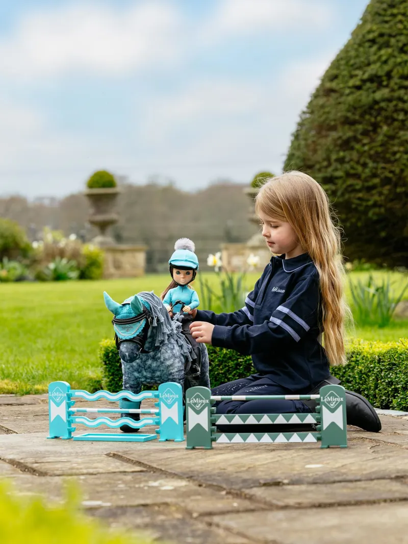 LeMieux Toy Pony Jump Set Azure/Sage/White-1