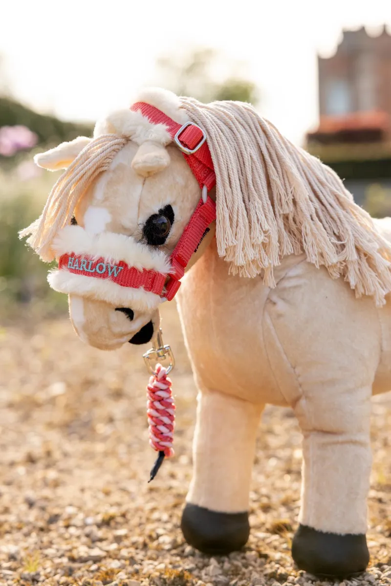 LeMieux Harlow Toy Pony Headcollar and Leadrope Coral Crush-1