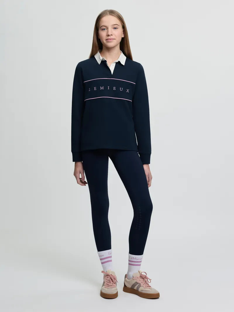 LeMieux Young Rider Riley Rugby Shirt in Navy-6
