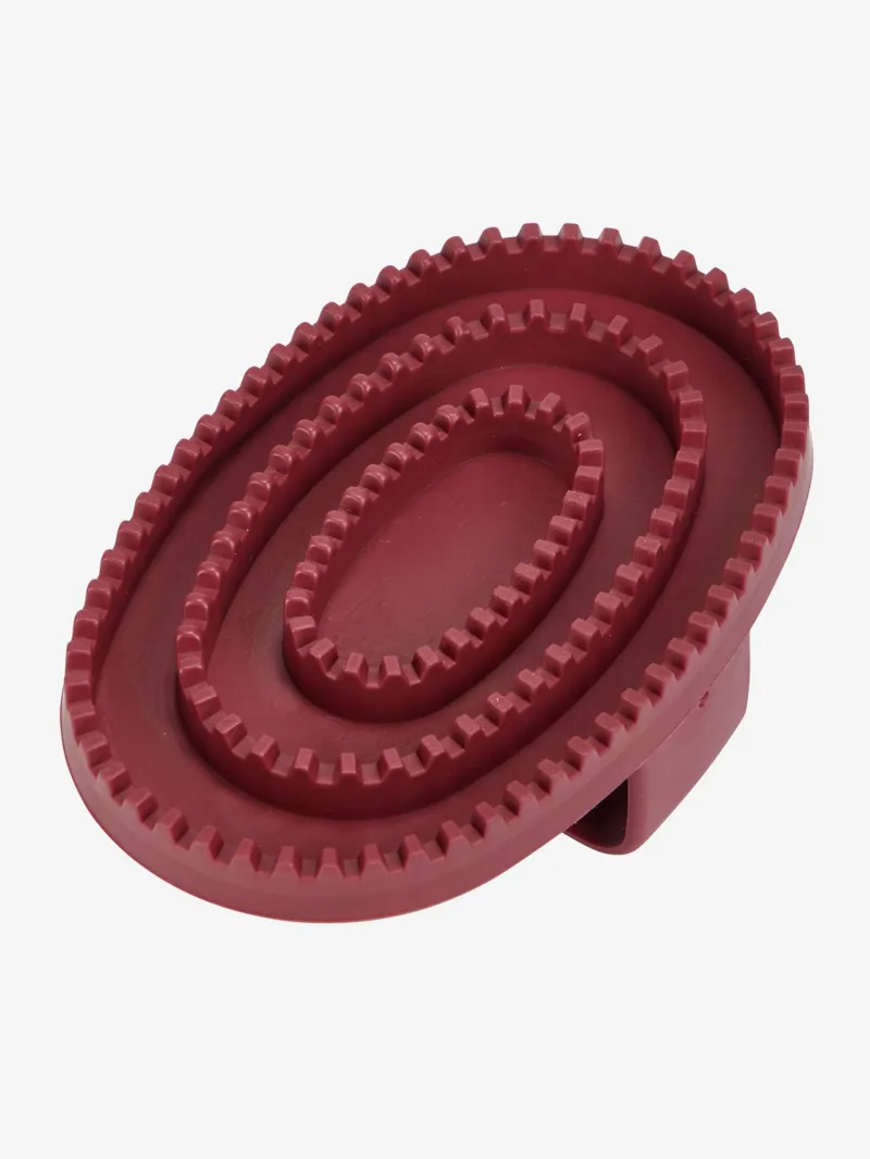 LeMieux Rubber Curry Comb in Red-1