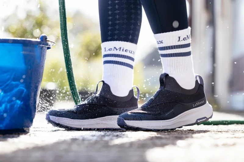 LeMieux Kanta Slip On Waterproof Trainers in Navy-5